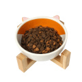 Ceramic Pet Cat Dog Food Bowl con soporte